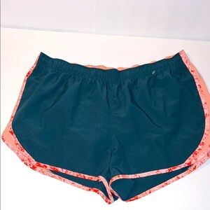 Women's New Balance Teal and Orange Athletic Shorts Size L